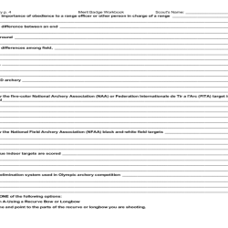 Archery merit badge workbook answers