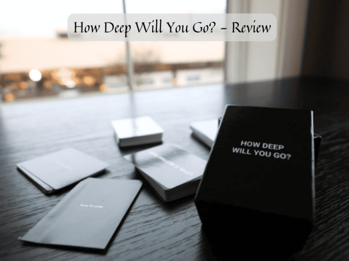 How deep will you go card game questions pdf