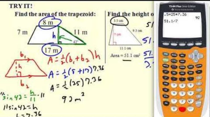 Area of trapezoids rhombi and kites worksheet answers