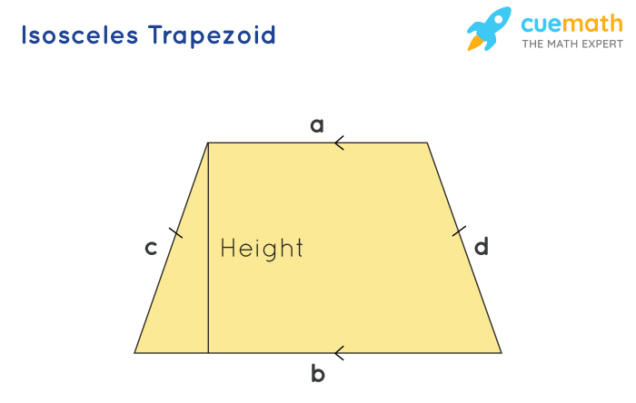 An isosceles trapezoid jklm with a height of 2